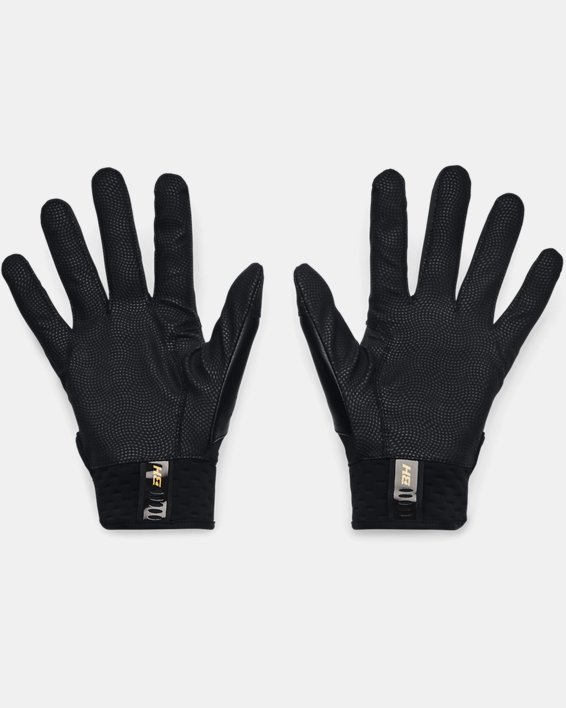 Men's UA Harper Hustle 21 Batting Gloves, Black, pdpMainDesktop image number 1